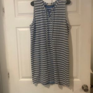Denim stripped dress